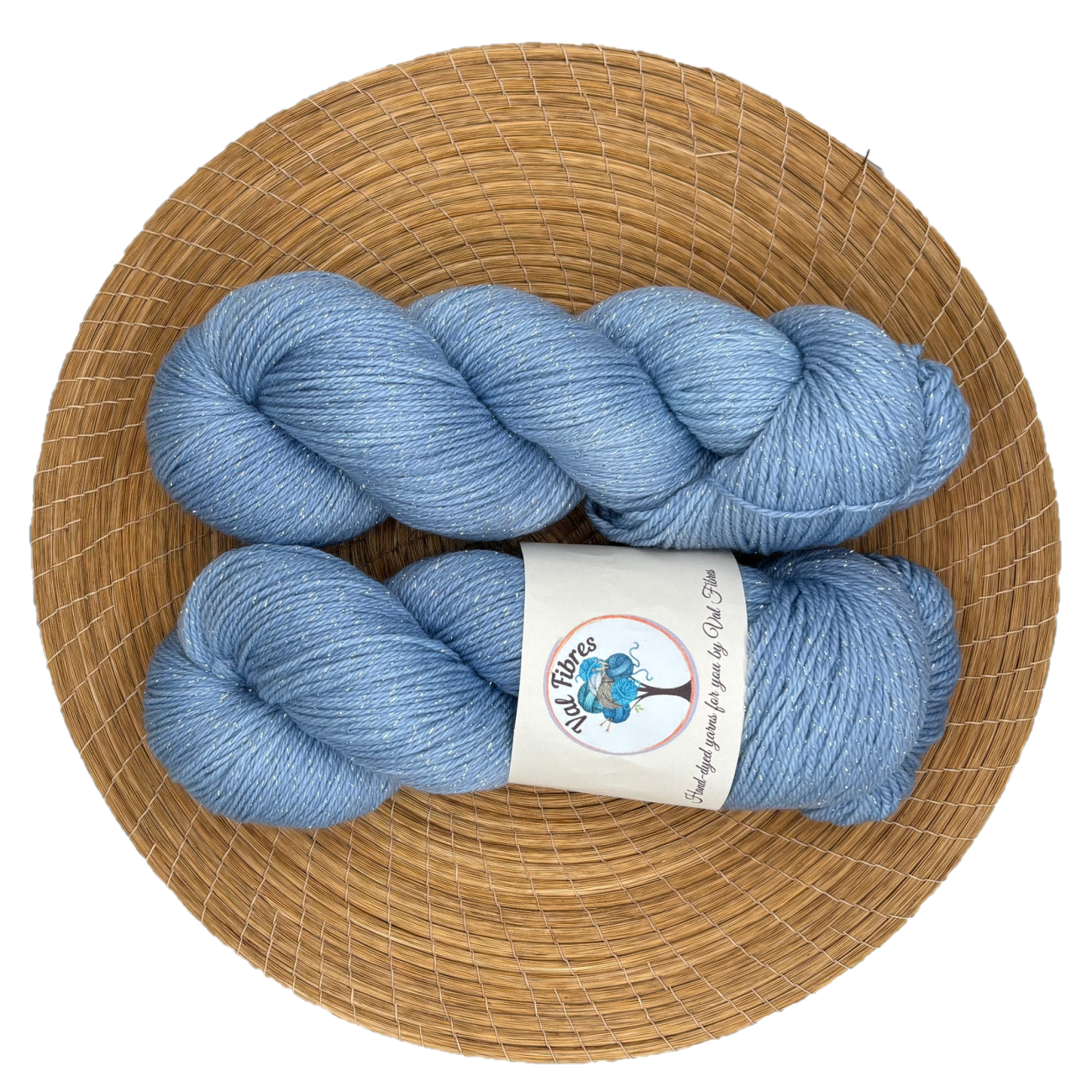 Powder Blue - Merino Lurex Fingering