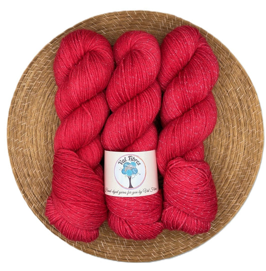 Tomato - Merino Lurex Fingering