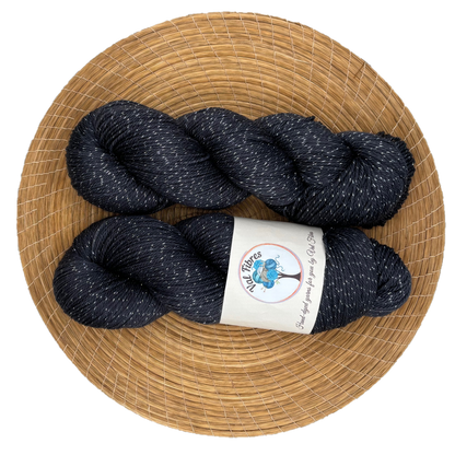 Charcoal - Merino Lurex Fingering