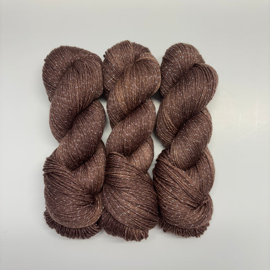 Chocolate - Merino Lurex Fingering