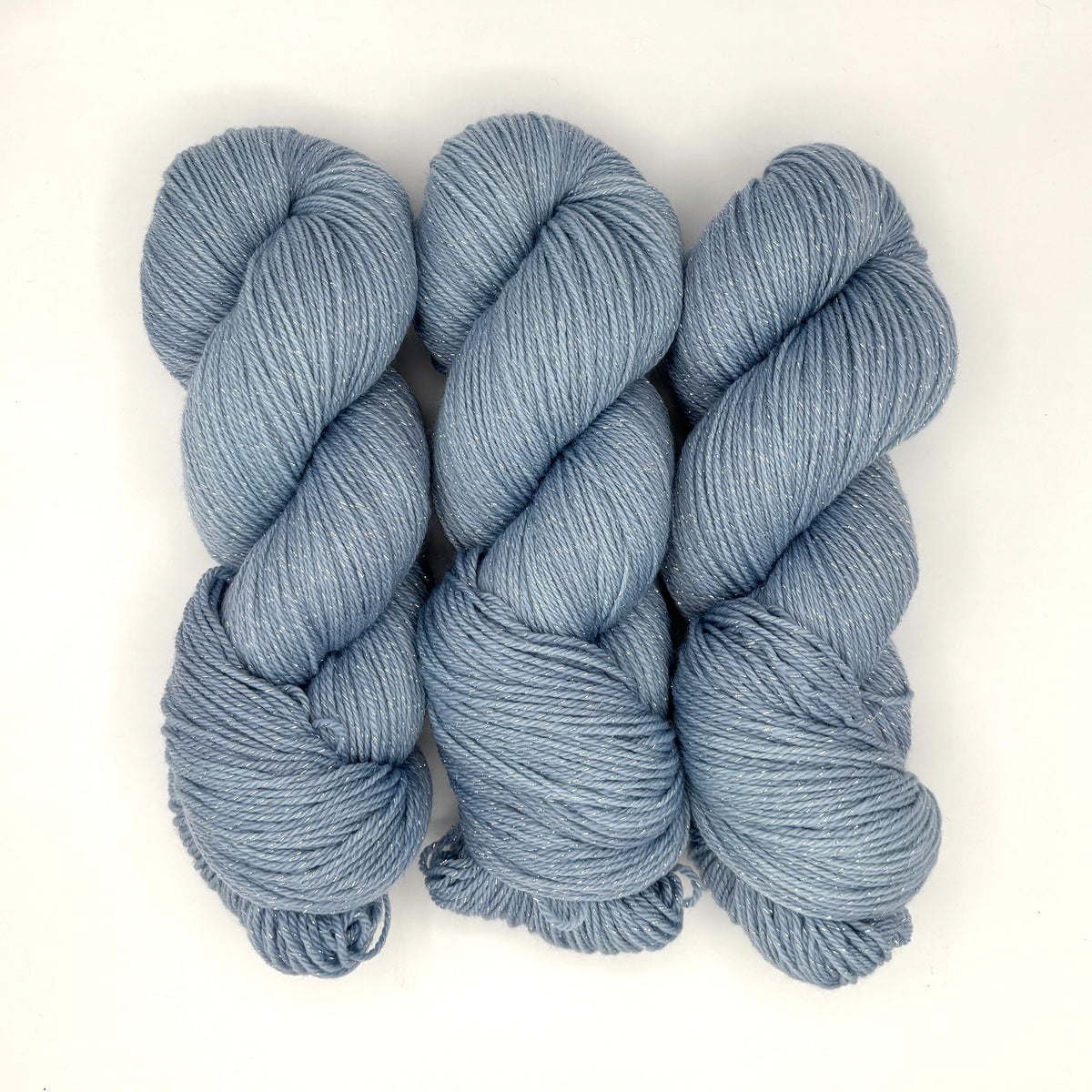 Powder Blue - Merino Lurex Fingering